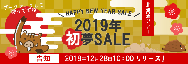 2019年初売りセール 北海道ツアー