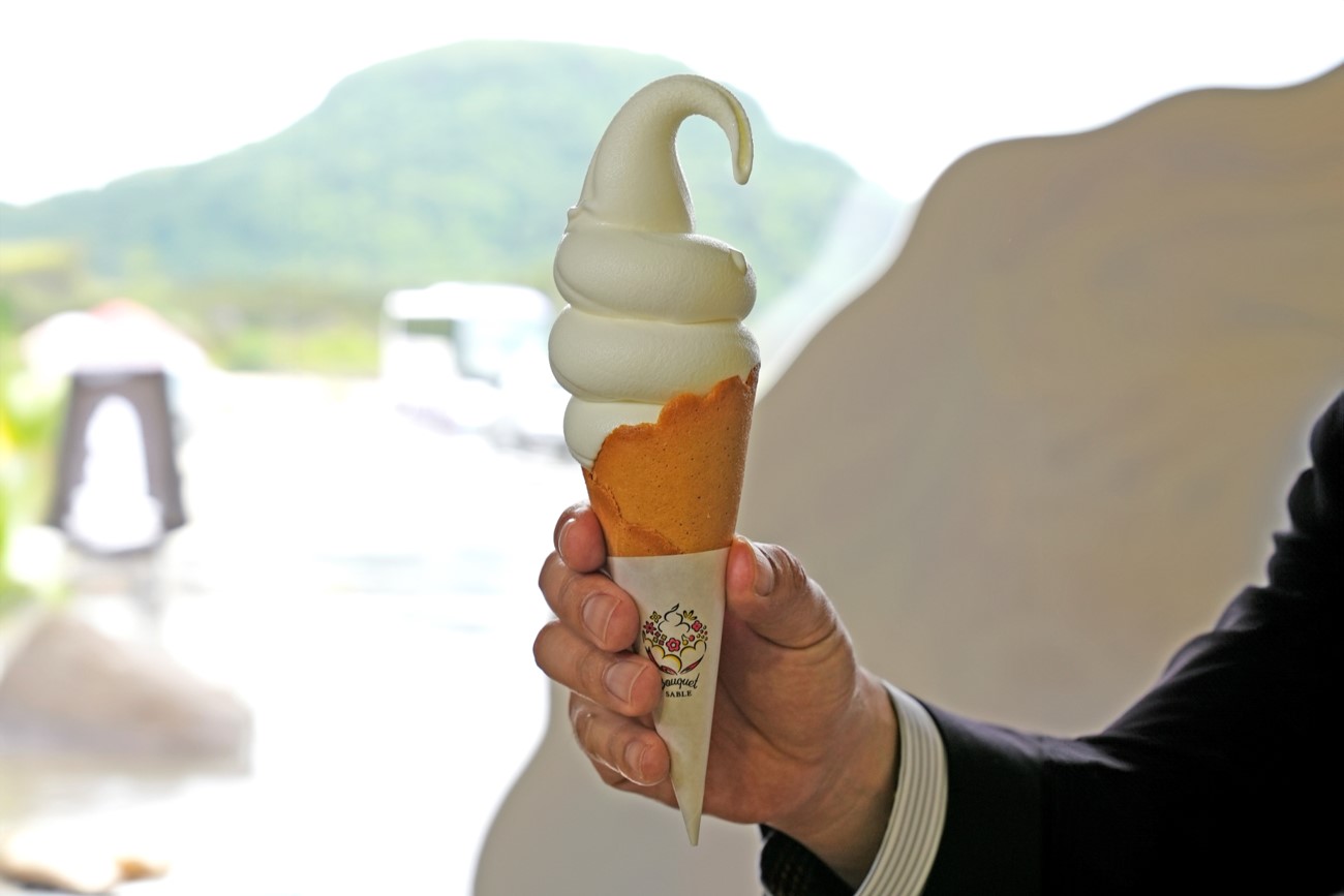 道の駅摩周温泉 くりーむ童話北海道みるくソフトクリーム