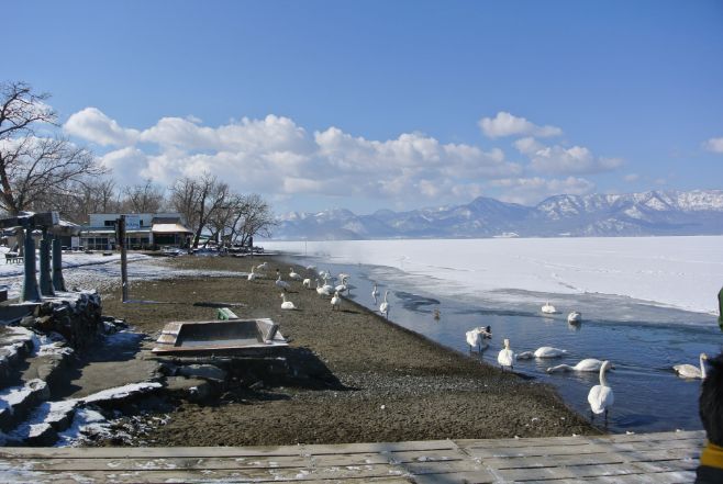 屈斜路湖の砂湯・足湯