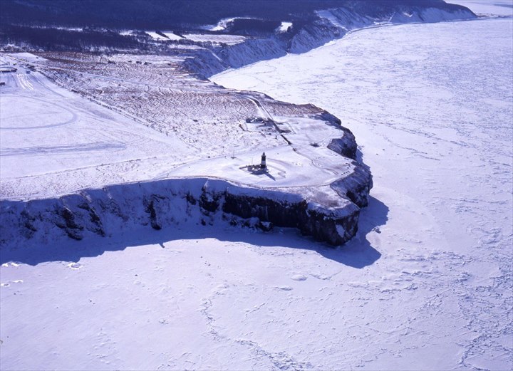 北海道　流氷　能取岬