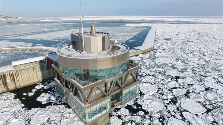 北海道　流氷 オホーツクタワー