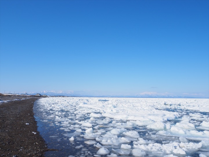 北海道　流氷 第二しべつ展望パーキング