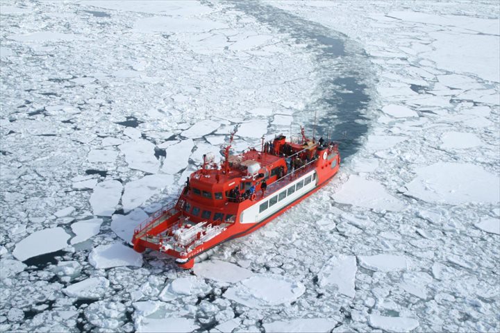 北海道　流氷 おーろら号