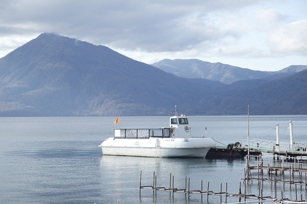 Boat on Lake Shikotsu