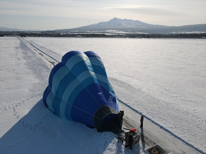 北海道　知床　熱気球