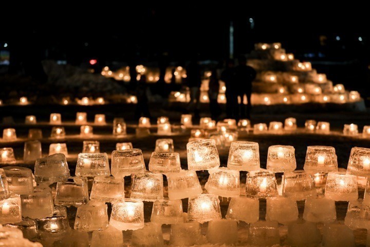 氷灯夜　芽室　帯広