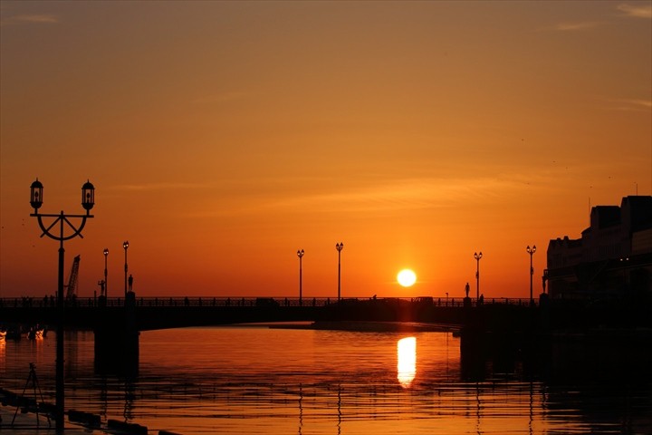 釧路観光　夕日