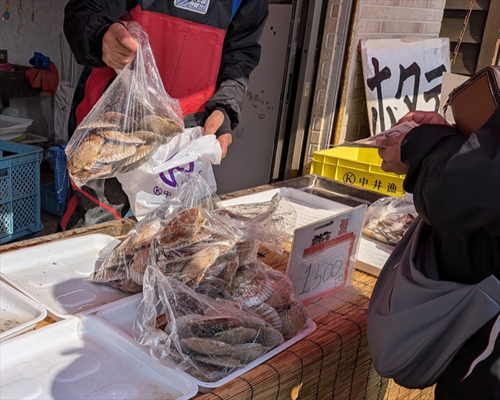 厚田港朝市