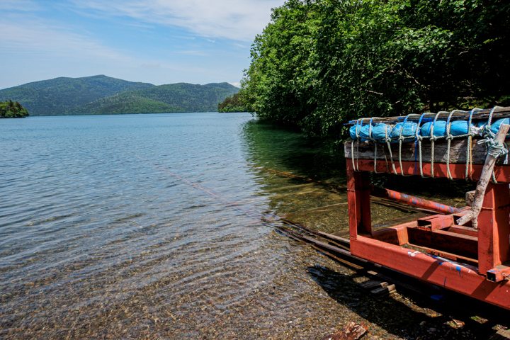 湖底線路　然別湖